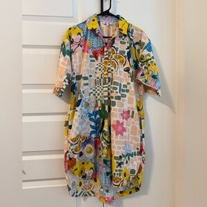 Garrie B Multicolor Artistic Dress Size Small